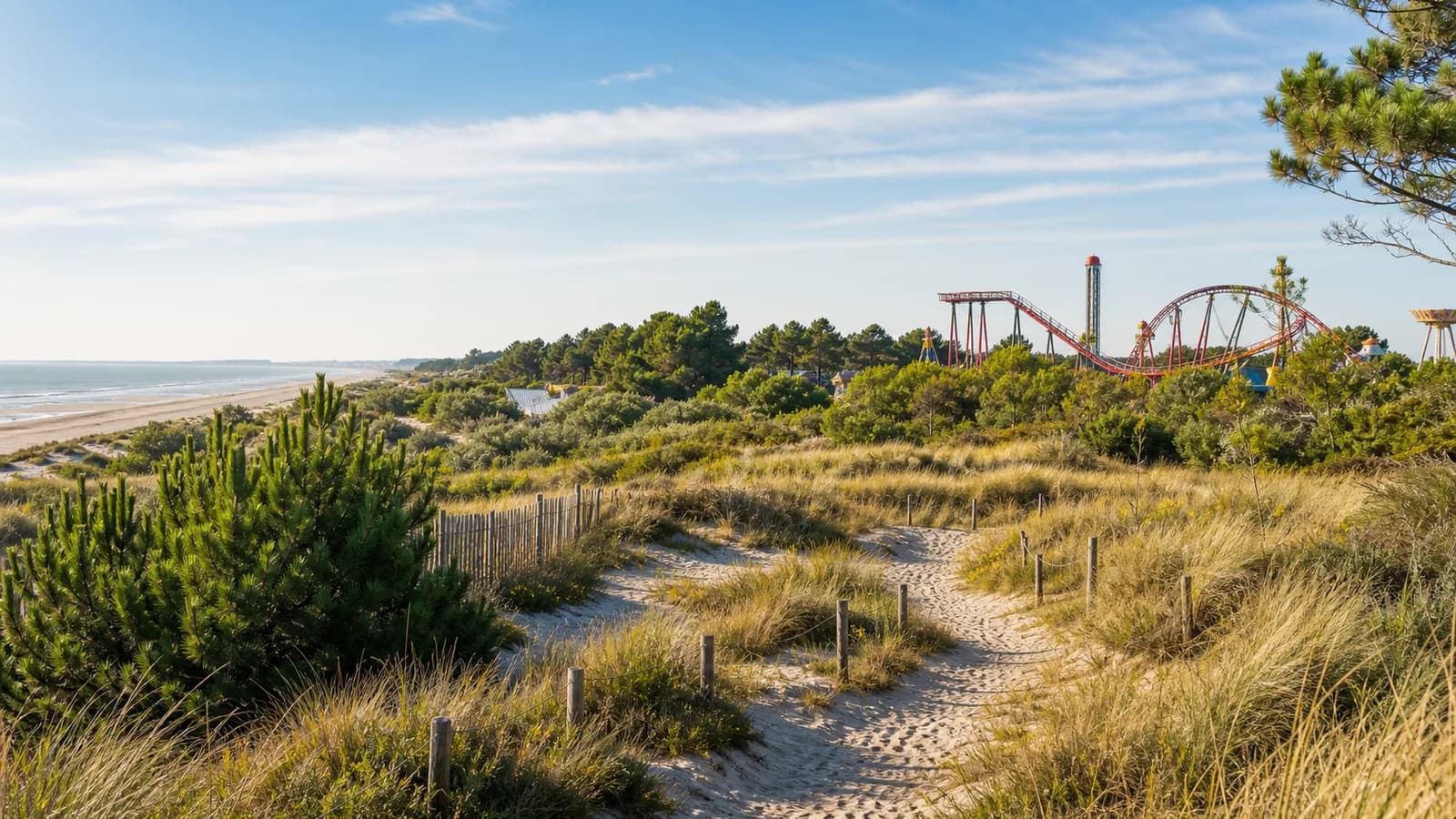 Les dunes de Merlimont et un parc d'attractions familial sur la Côte d'Opale
